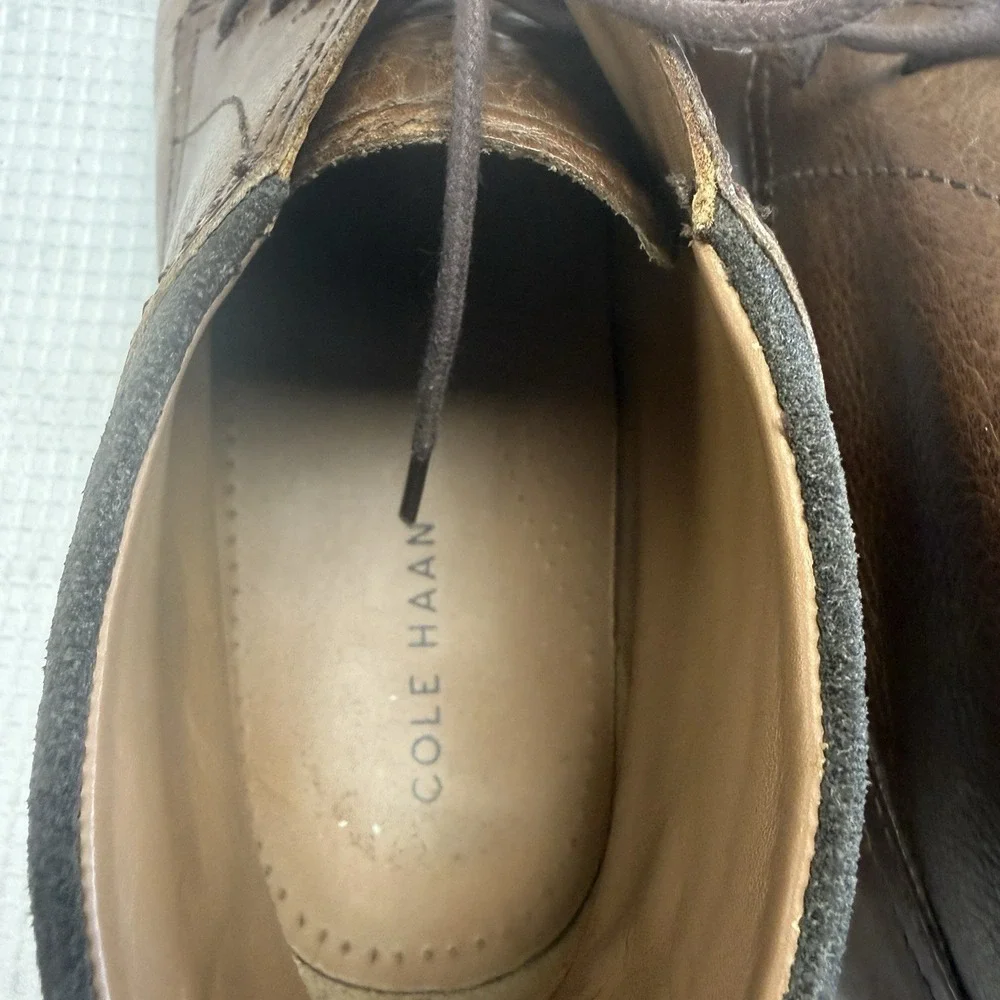 Cole Haan Ogden Stitch Chukka II Mens Brown‎ Leather Boots 10.5M Shoes Ankle